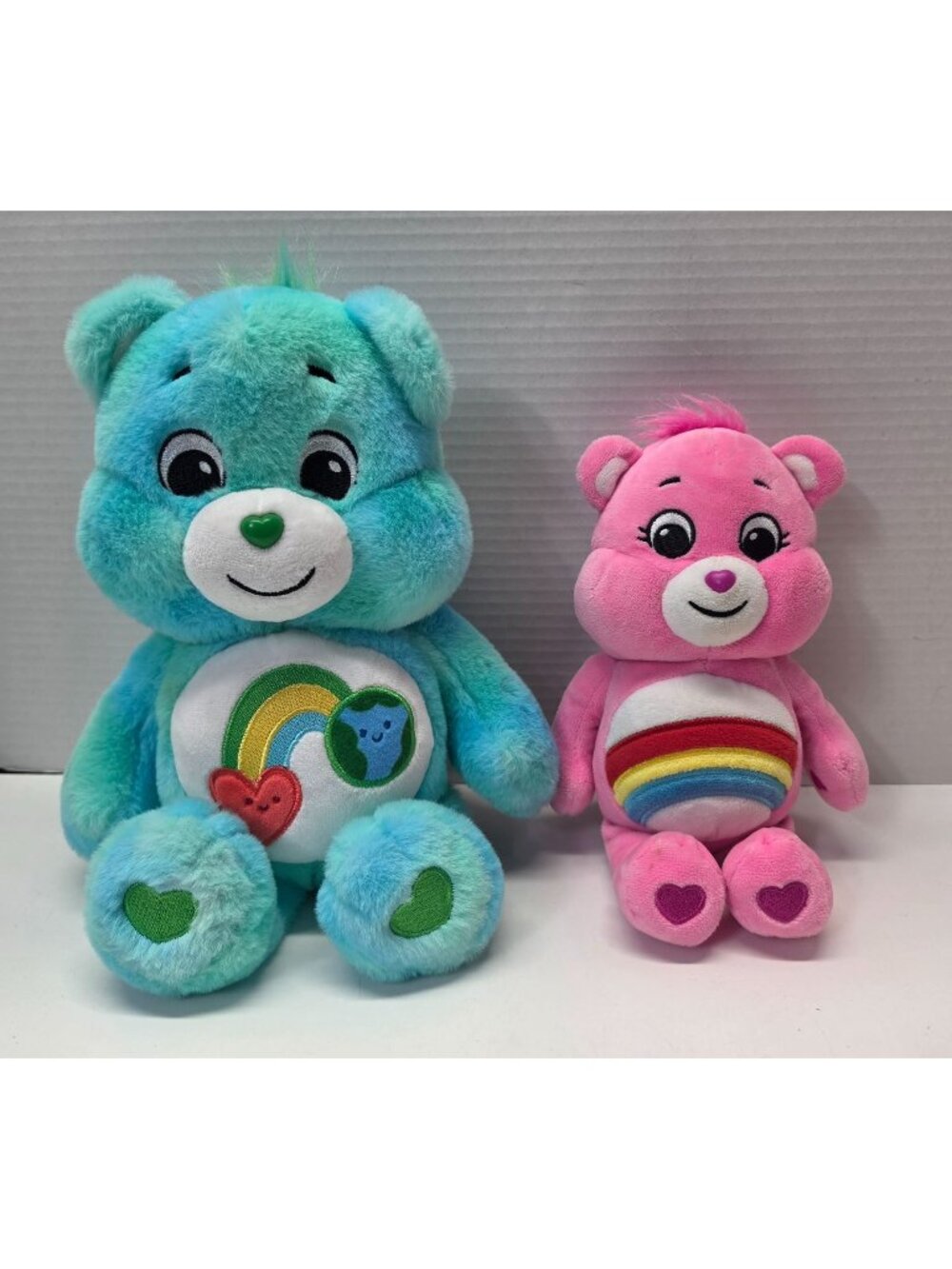 Care Bears Plush Lot I Care Bear Love the Earth & Cheer Bear 2020 2021 13" 10"
